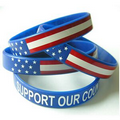 American Flag Printed Silicone Wristband / Bracelet
